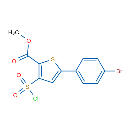 Methyl 5-(4-bromophenyl)-3-(chlorosulfonyl)thiophene-2-carboxylate 1g