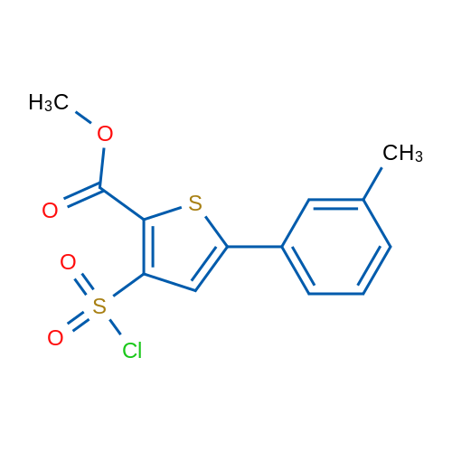Methyl 3-(chlorosulfonyl)-5-(3-methylphenyl)thiophene-2-carboxylate 1g