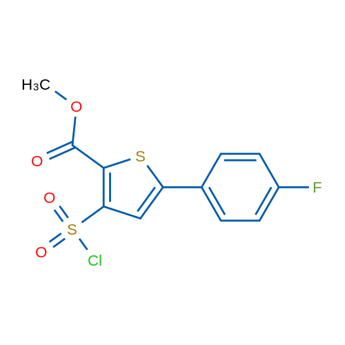 Methyl 3-(chlorosulfonyl)-5-(4-fluorophenyl)thiophene-2-carboxylate 1g
