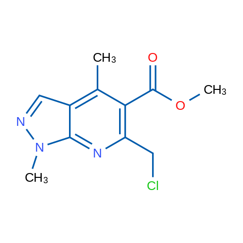 Methyl 6-(chloromethyl)-1,4-dimethyl-1H-pyrazolo[3,4-b]pyridine-5-carboxylate 1g