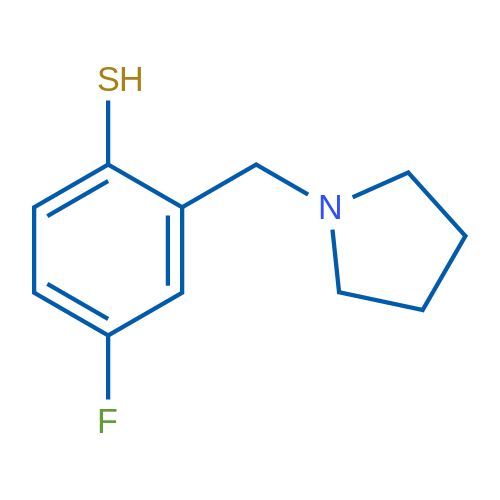 4-Fluoro-2-(pyrrolidin-1-ylmethyl)benzenethiol 1g