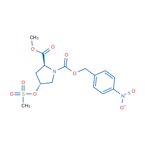 (2S,4R)-2-Methyl 1-(4-nitrobenzyl) 4-((methylsulfonyl)oxy)pyrrolidine-1,2-dicarboxylate 1g