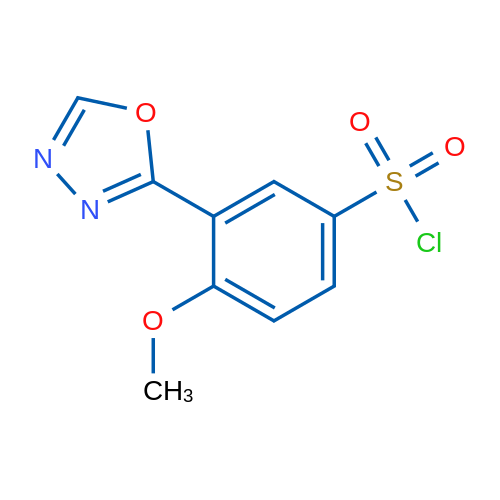 4-Methoxy-3-(1,3,4-oxadiazol-2-yl)benzene-1-sulfonyl chloride 1g