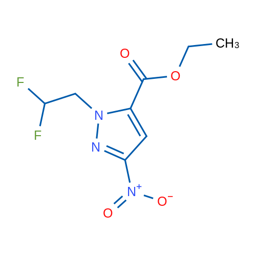 Ethyl 1-(2,2-difluoroethyl)-3-nitro-1H-pyrazole-5-carboxylate 1g