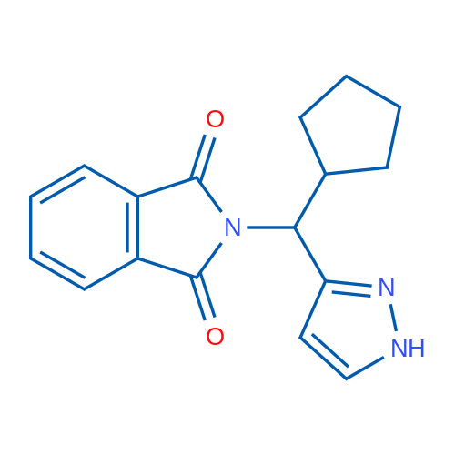 2-(Cyclopentyl(1H-pyrazol-3-yl)methyl)isoindoline-1,3-dione 1g