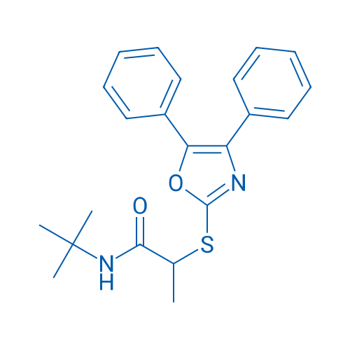 N-(tert-Butyl)-2-((4,5-diphenyloxazol-2-yl)thio)propanamide 250mg