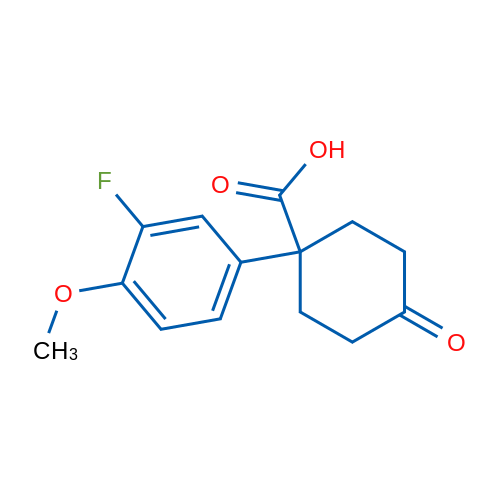 1-(3-Fluoro-4-methoxyphenyl)-4-oxocyclohexanecarboxylic Acid 250mg