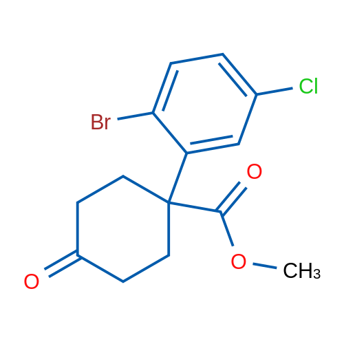 Methyl 1-(2-Bromo-5-chlorophenyl)-4-oxocyclohexanecarboxylate 1g