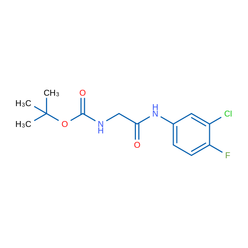 tert-Butyl N-{[(3-chloro-4-fluorophenyl)carbamoyl]methyl}carbamate 1g