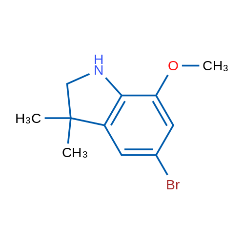 5-Bromo-7-methoxy-3,3-dimethyl-2,3-dihydro-1h-indole 1g
