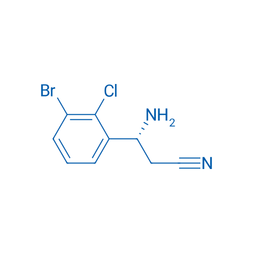 (3R)-3-AMINO-3-(3-BROMO-2-CHLOROPHENYL)PROPANENITRILE 250mg