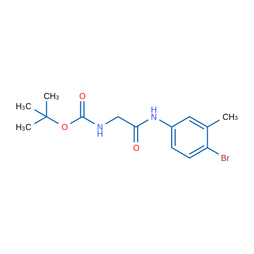 tert-Butyl N-{[(4-bromo-3-methylphenyl)carbamoyl]methyl}carbamate 1g