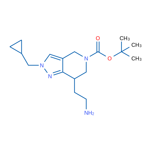 tert-Butyl 7-(2-aminoethyl)-2-(cyclopropylmethyl)-6,7-dihydro-2H-pyrazolo[4,3-c]pyridine-5(4H)-carboxylate 1g