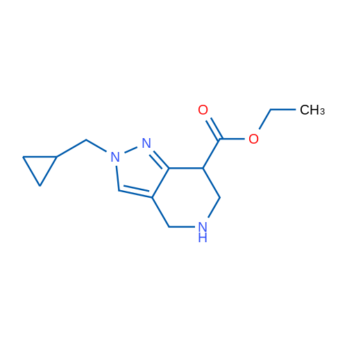 Ethyl 2-(cyclopropylmethyl)-4,5,6,7-tetrahydro-2H-pyrazolo[4,3-c]pyridine-7-carboxylate 1g