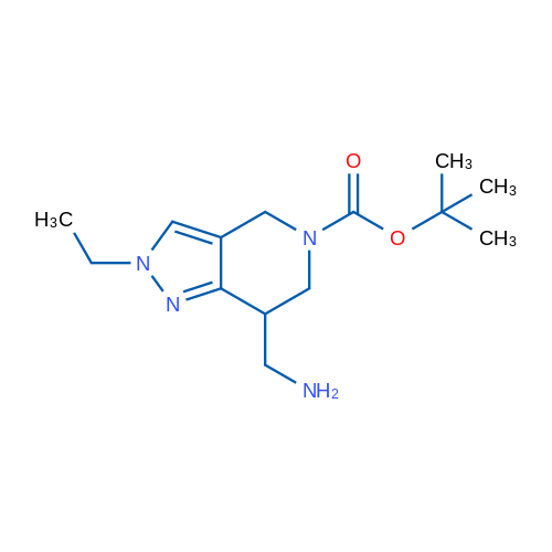 tert-Butyl 7-(aminomethyl)-2-ethyl-6,7-dihydro-2H-pyrazolo[4,3-c]pyridine-5(4H)-carboxylate 1g