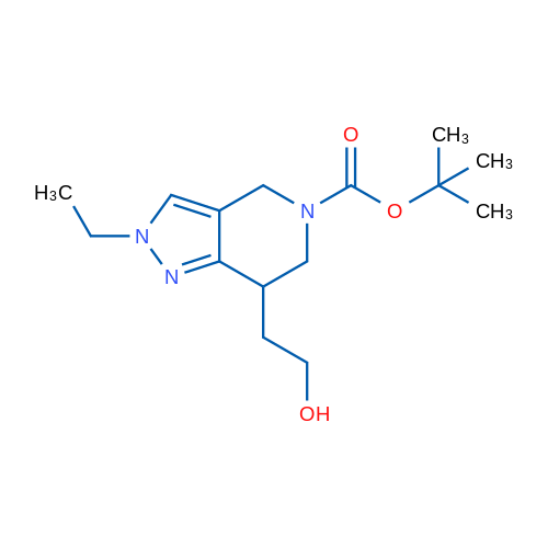tert-Butyl 2-ethyl-7-(2-hydroxyethyl)-6,7-dihydro-2H-pyrazolo[4,3-c]pyridine-5(4H)-carboxylate 1g