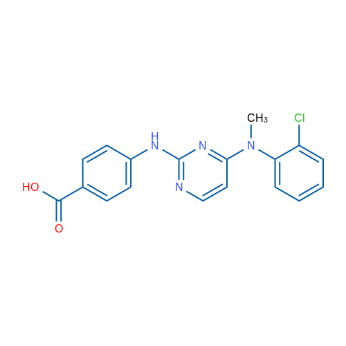 4-((4-((2-Chlorophenyl)(methyl)amino)pyrimidin-2-yl)amino)benzoic acid 1g