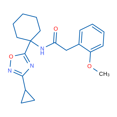 N-[1-(3-Cyclopropyl-1,2,4-oxadiazol-5-yl)cyclohexyl]-2-(2-methoxyphenyl)acetamide 1g