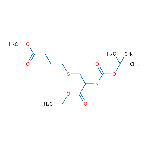 Methyl 4-[(2-{[(tert-butoxy)carbonyl]amino}-3-ethoxy-3-oxopropyl)sulfanyl]butanoate 1g