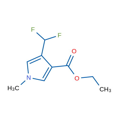 Ethyl 4-(difluoromethyl)-1-methyl-1H-pyrrole-3-carboxylate 1g