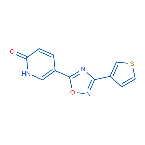 5-[3-(Thiophen-3-yl)-1,2,4-oxadiazol-5-yl]-1,2-dihydropyridin-2-one 1g