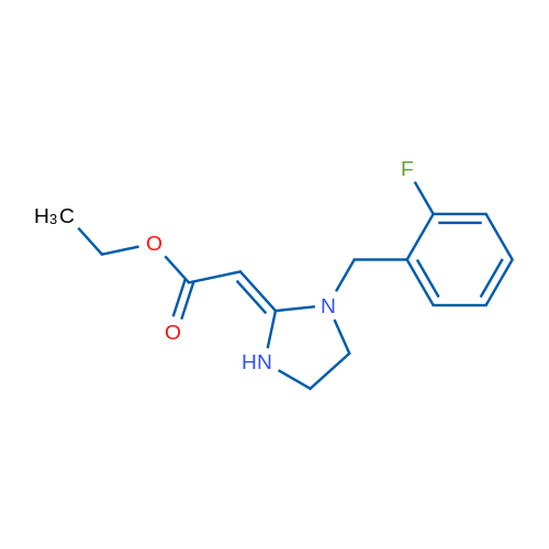 Ethyl 2-[(2E)-1-[(2-fluorophenyl)methyl]imidazolidin-2-ylidene]acetate 1g