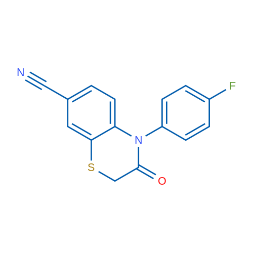 4-(4-Fluorophenyl)-3-oxo-3,4-dihydro-2H-benzo[b][1,4]thiazine-7-carbonitrile 1g