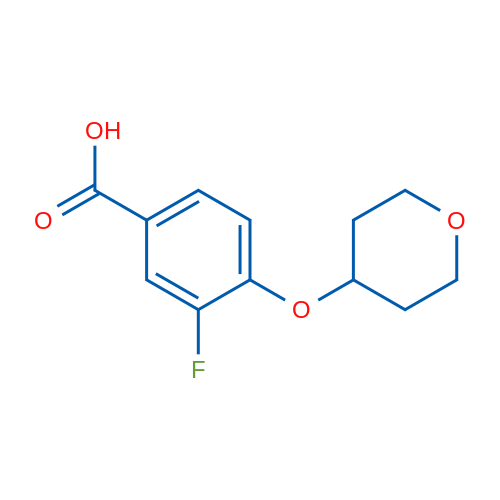 3-Fluoro-4-((tetrahydro-2H-pyran-4-yl)oxy)benzoic acid 1g