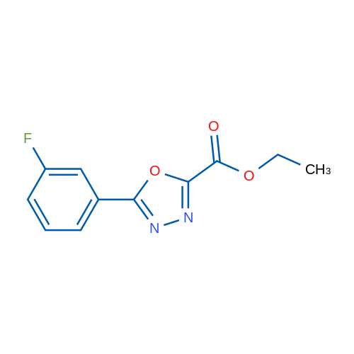 Ethyl 5-(3-fluorophenyl)-1,3,4-oxadiazole-2-carboxylate 1g