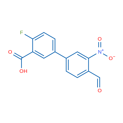 2-Fluoro-5-(4-formyl-3-nitrophenyl)benzoic acid 5g