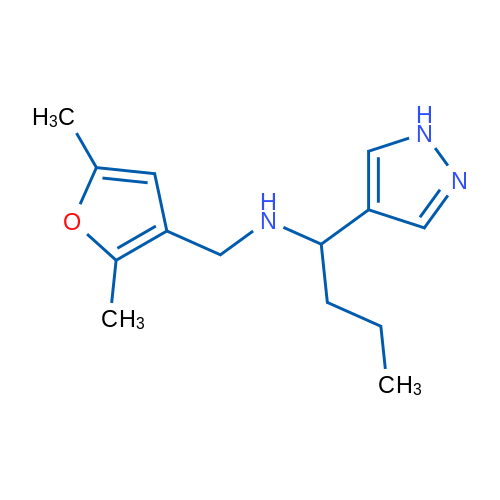 N-((2,5-Dimethylfuran-3-yl)methyl)-1-(1H-pyrazol-4-yl)butan-1-amine 1g