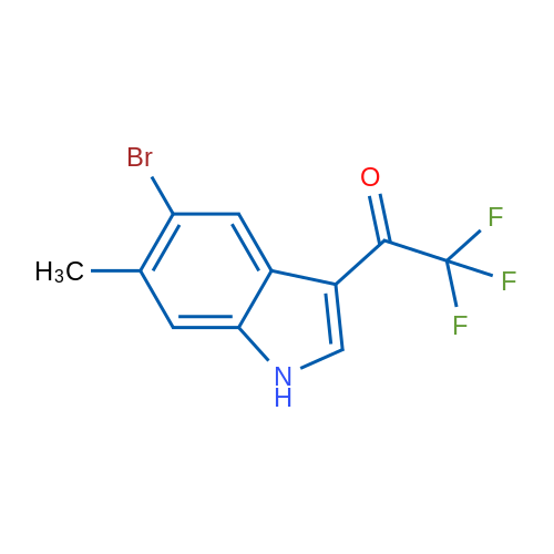 1-(5-Bromo-6-methyl-1H-indol-3-yl)-2,2,2-trifluoroethan-1-one 250mg
