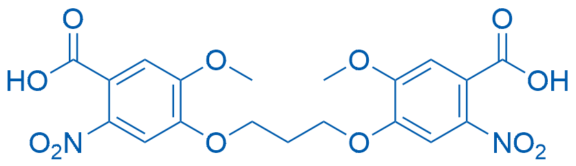 4,4'-(Propane-1,3-diylbis(oxy))bis(5-methoxy-2-nitrobenzoic acid) 100mg
