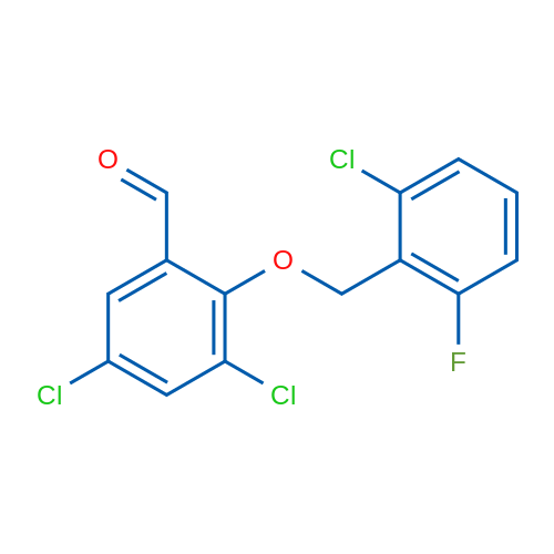 3,5-Dichloro-2-((2-chloro-6-fluorobenzyl)oxy)benzaldehyde 1g