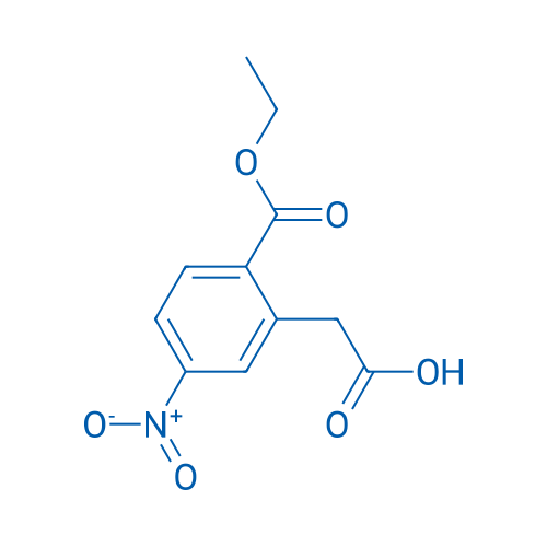 Benzeneacetic acid, 2-(ethoxycarbonyl)-5-nitro- 100mg