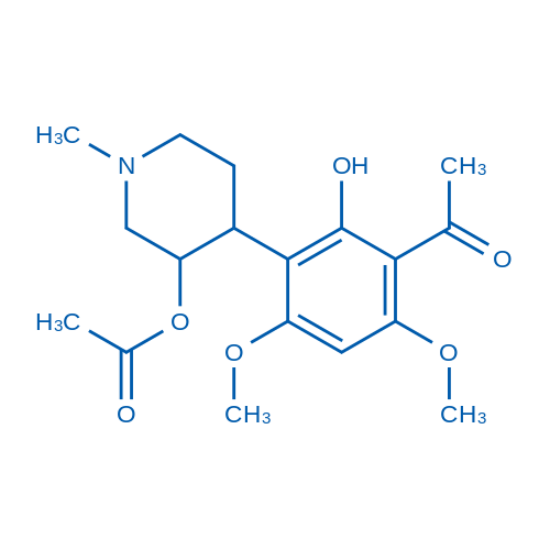 Ethanone, 1-[3-[3-(acetyloxy)-1-methyl-4-piperidinyl]-2-hydroxy-4,6-dimethoxyphenyl]- 250mg