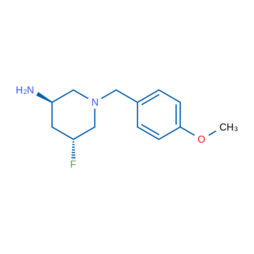(3R,5R)-5-Fluoro-1-[(4-methoxyphenyl)methyl]piperidin-3-amine 100mg