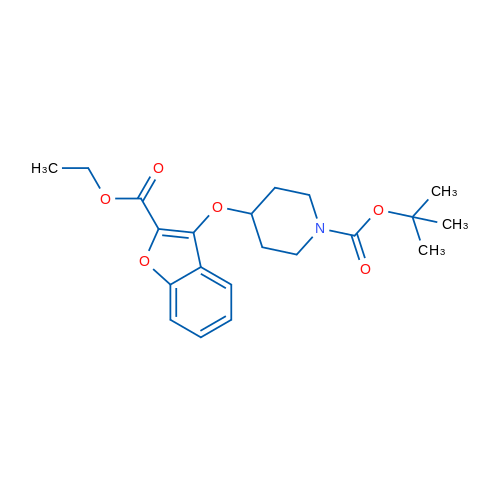 tert-Butyl 4-((2-(ethoxycarbonyl)benzofuran-3-yl)oxy)piperidine-1-carboxylate 1g