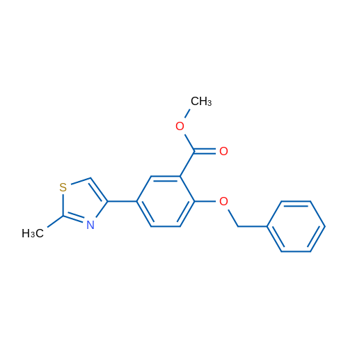 Methyl 2-(benzyloxy)-5-(2-methylthiazol-4-yl)benzoate 5g