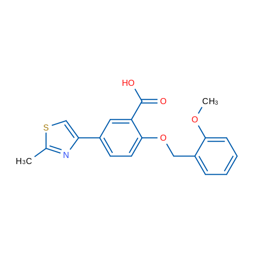 2-((2-Methoxybenzyl)oxy)-5-(2-methylthiazol-4-yl)benzoic acid 5g