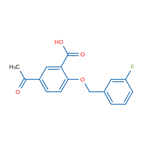 5-Acetyl-2-((3-fluorobenzyl)oxy)benzoic acid 5g