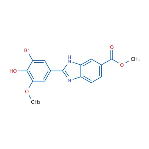 Methyl 2-(3-bromo-4-hydroxy-5-methoxyphenyl)-1H-benzo[d]imidazole-6-carboxylate 1g