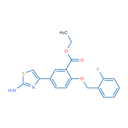 Ethyl 5-(2-aminothiazol-4-yl)-2-((2-fluorobenzyl)oxy)benzoate 1g