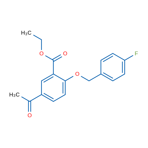 Ethyl 5-acetyl-2-((4-fluorobenzyl)oxy)benzoate 1g