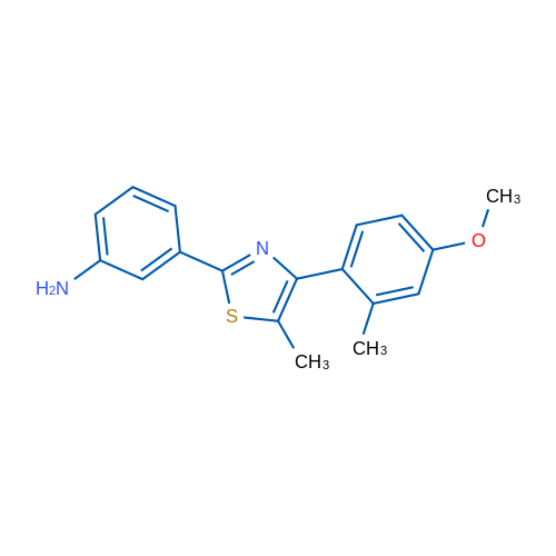 3-(4-(4-Methoxy-2-methylphenyl)-5-methylthiazol-2-yl)aniline 1g