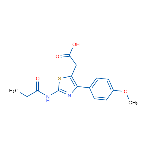 2-(4-(4-Methoxyphenyl)-2-propionamidothiazol-5-yl)acetic acid 5g