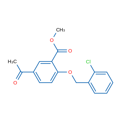 Methyl 5-acetyl-2-((2-chlorobenzyl)oxy)benzoate 1g