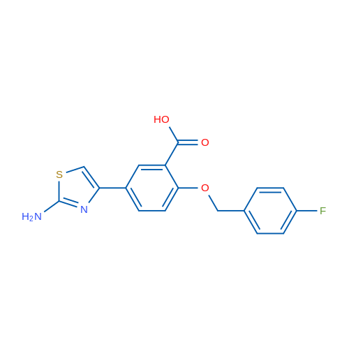 5-(2-Aminothiazol-4-yl)-2-((4-fluorobenzyl)oxy)benzoic acid 1g