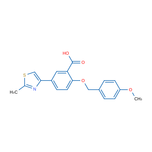 2-((4-Methoxybenzyl)oxy)-5-(2-methylthiazol-4-yl)benzoic acid 5g