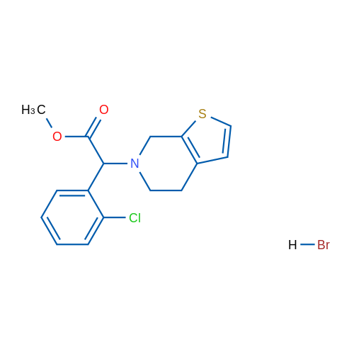 Methyl 2-(2-chlorophenyl)-2-(4,5-dihydrothieno[2,3-c]pyridin-6(7H)-yl)acetate hydrobromide 1g